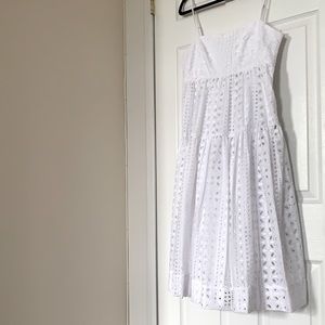J. Crew Tie-back tiered eyelet dress
